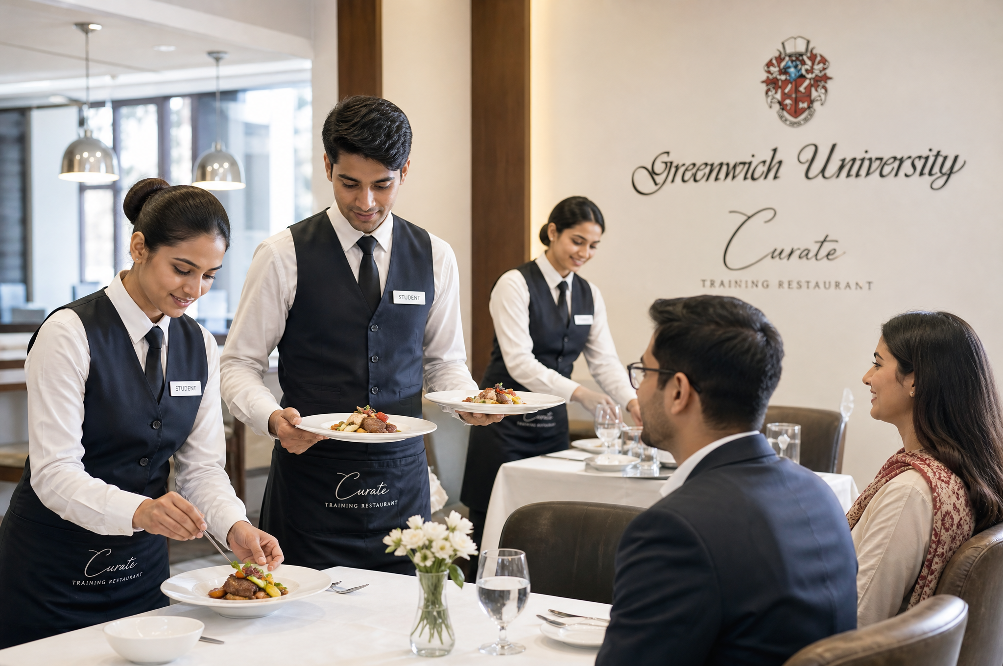 Curate training restaurant at Curate School of Hospitality, Karachi