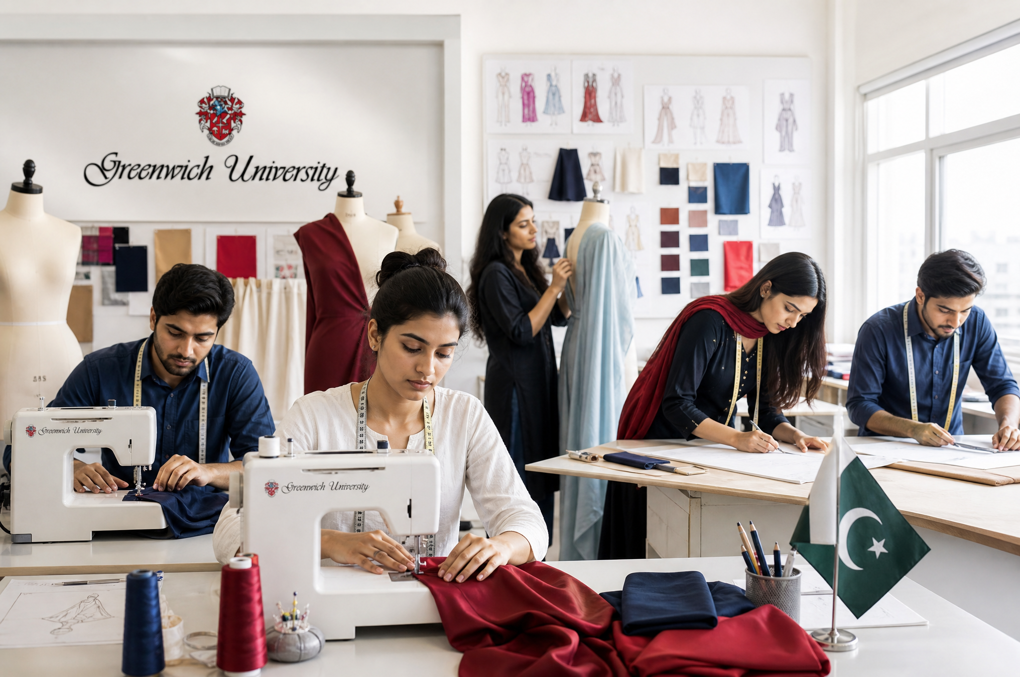 Fashion design studio at drft School of Fashion, Karachi