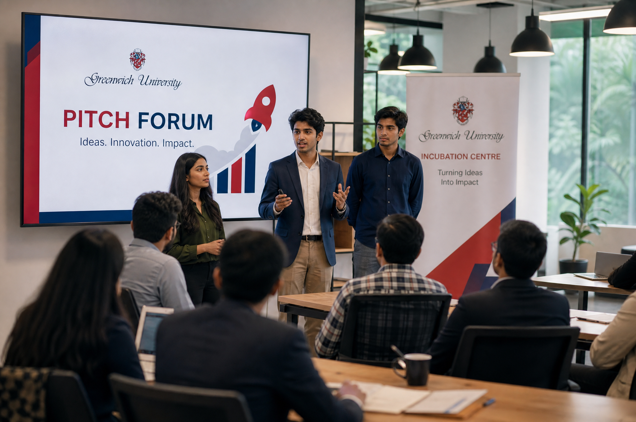 Startup incubation and pitch forum at SKM School of Business, Greenwich University Karachi