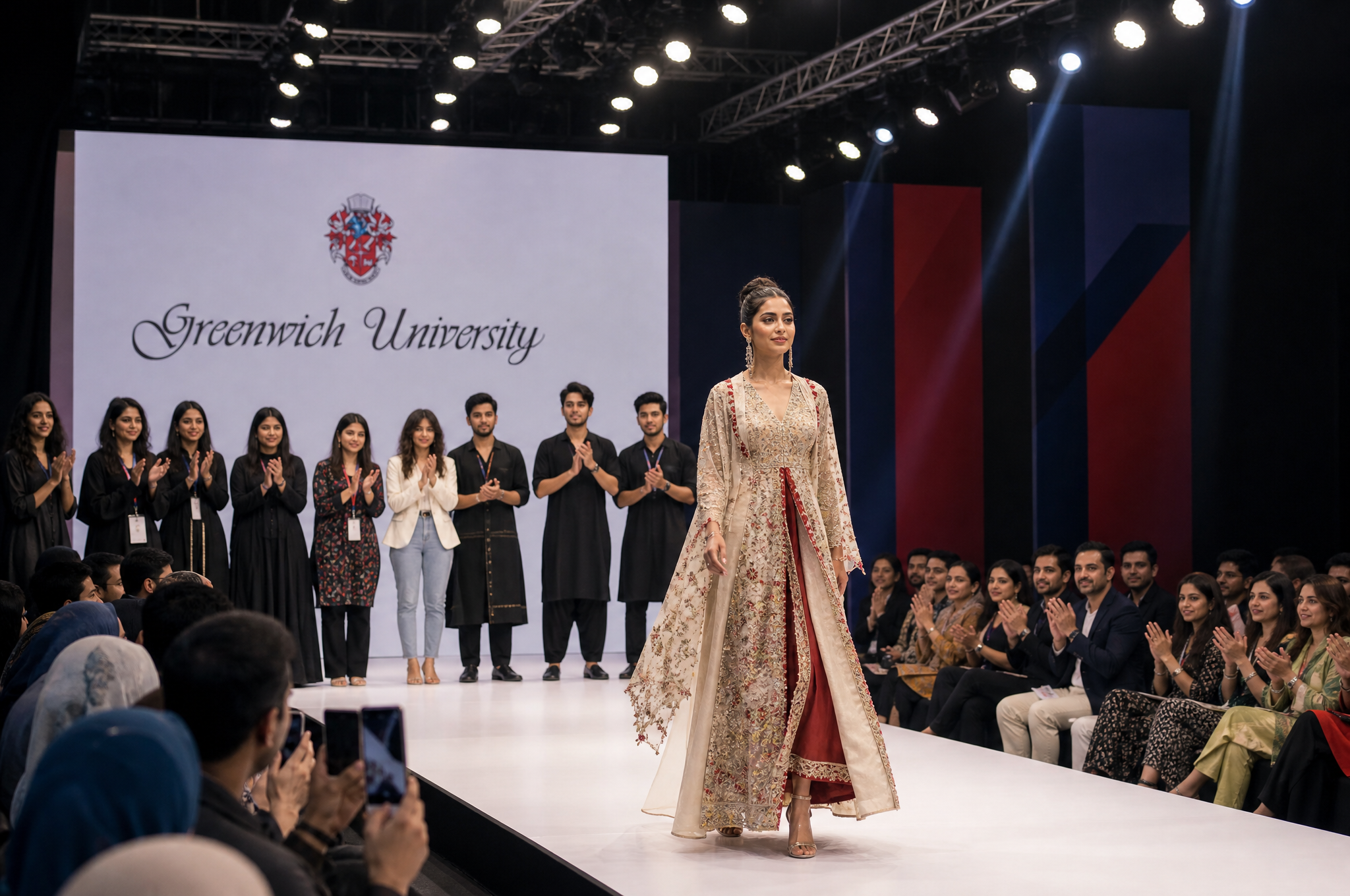 Student fashion runway show at drft School of Fashion, Karachi